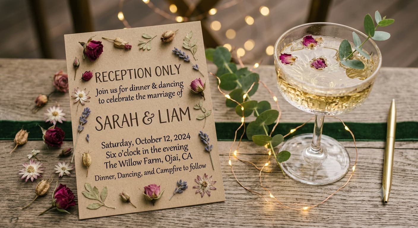 Reception-Only Invitation Wording: 24 Examples That Don't Sound Like a Runner-Up